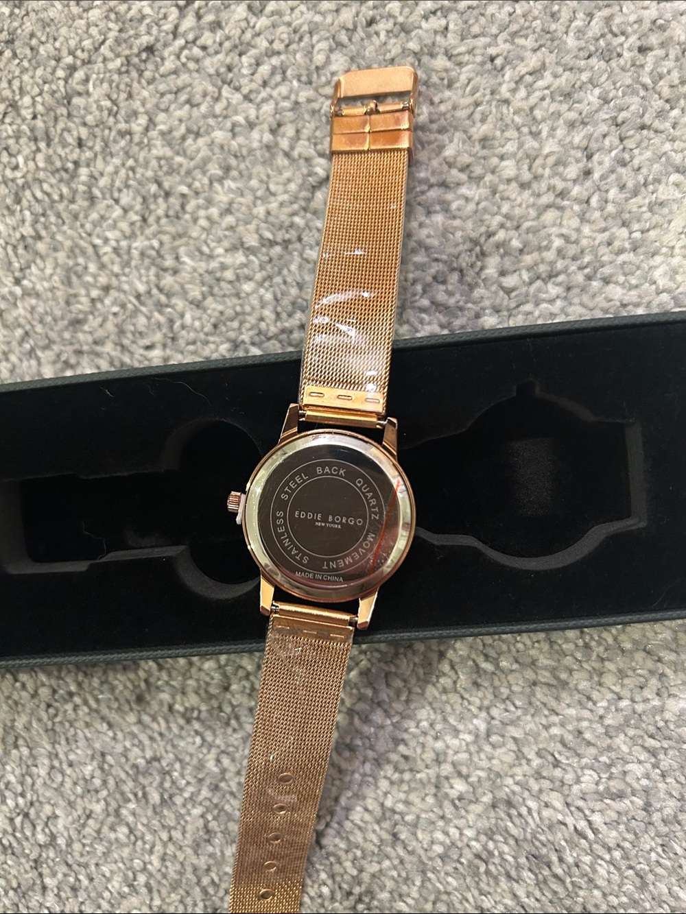 Eddie Borgo Rose Gold Mesh Strap Watch with White Dial - Picture 3 of 4